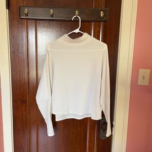 Ribbed Moc Neck Longsleeve